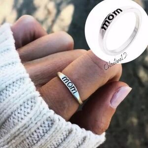 NEW Silver Tone Mom Ring